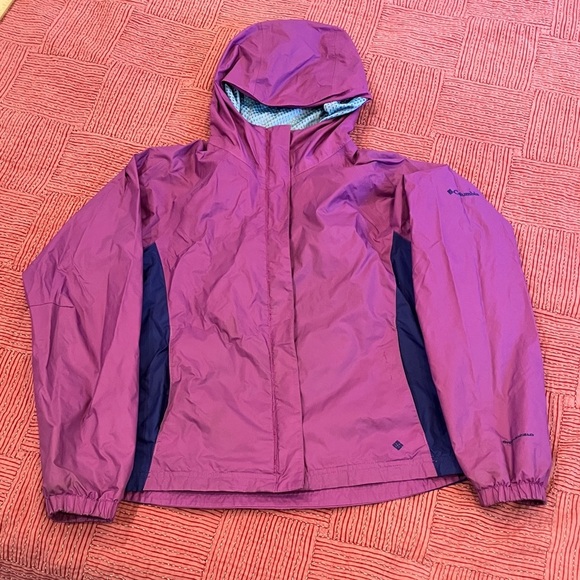 Columbia size 14-16 years teen Pink purple Blue waterproof Raincoat - Picture 1 of 16